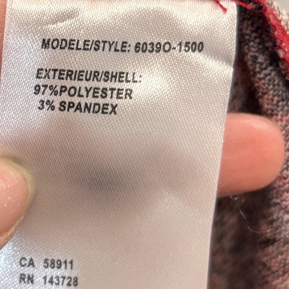 Tribal Red Plaid Tunic Top - Picture 4 of 4